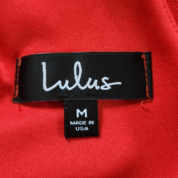 Lulu's Dress Womens M Red You Can't Ruche Love Ruched Bodycon Halter NEW - Picture 8 of 9